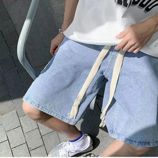 กางเกงยีนส์ขาสั้นผู้ชาย แฟชั่นเกาหลี ใส่สบาย S-2xl