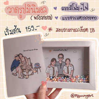 กรอบรูปพร้อมวาดรูปมินิมอล 4*6 6*8 A4 (กรอบสีขาว)