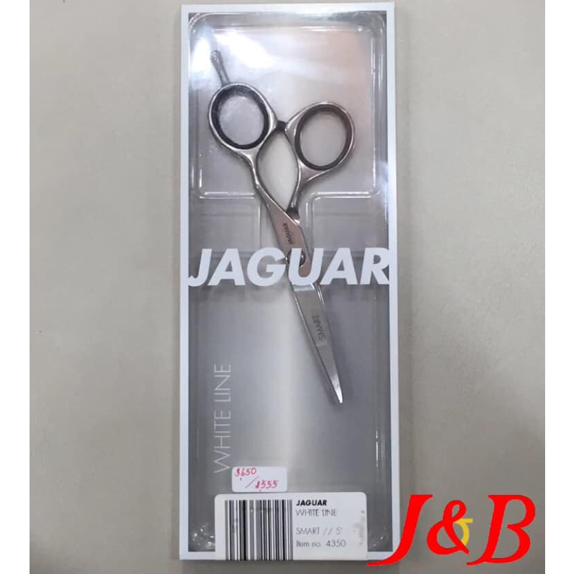กรรไกรตัดผม Jaguar 2ดาว⭐️⭐️ จากัวร์ รุ่น WHITE LINE SMART ขนาด 5นิ้ว No.4350
