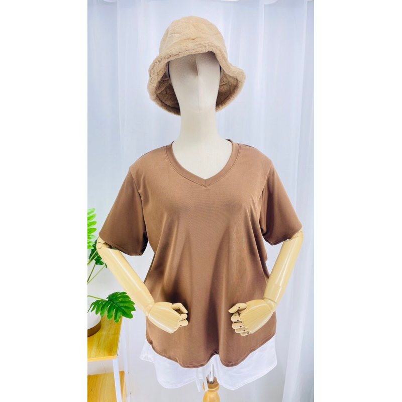 VM 69 เสื้อคอวี สาวอวบ โอเวอร์ไซส์ สายค่าเฟ่ น่ารักก