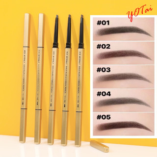 YOTAI ดินสอเขียนคิ้ว กันน้ำ ดินสอเขียนคิ้วแบบหมุน 2 in 1 มีแ…