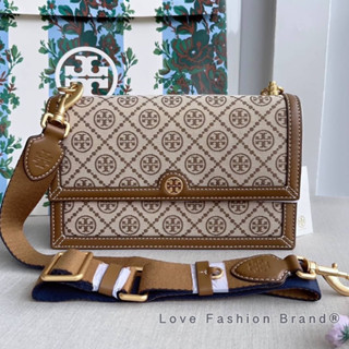 👑ผ่อน0%~แท้100%👑 กระเป๋าสะพาย TORY BURCH T MONOGRAM JACQUARD SHOULDER BAG 81863