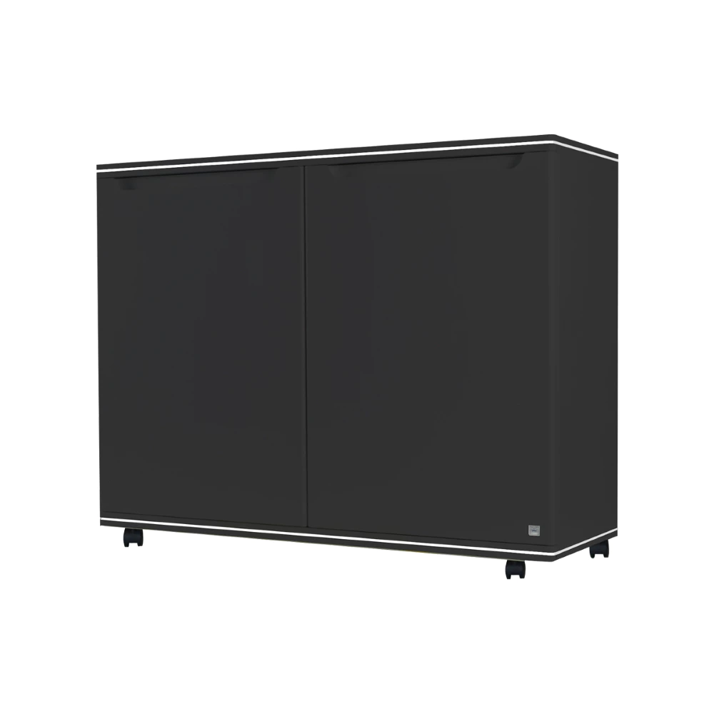 ตู้รองเท้าสำเร็จ4ช่อง เคริฟ์-เกรย์ พร้อมล้อ ขนาด 90x34x70.2