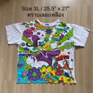 เสื้อยืด มือสอง Donald Duck โดนัลดั๊ก ลายคล้าย Peter Max ดิสนีย์ Tokyo Resort ของแท้ ญี่ปุ่น