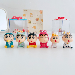 พร้อมส่ง🌈 โมเดล ชินจัง Shin chan เซต 6 ชิ้น ฟิกเกอร์ ตกแต่งตู้ เตียง โต๊ะอ่านหนังสือ โต๊ะทำงาน ของแต่งบ้าน พร็อบถ่ายรูป