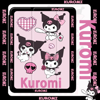 Kuromi เคสสิลิโคน ปากกาไอแพด air9 7 10 9 gen6/7/8/9/10 โปร10 5นิ้ว แอร์1/2/3/4/5 เจน10.2 2016/22 ซองหนัง IPAD CASE 9906