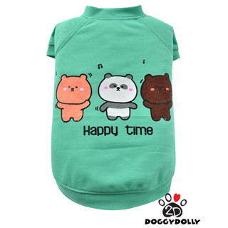 Petcloths -Doggydolly  เสื้อผ้าแฟชั่น เสื้อผ้าสัตว์เลี้ยง เสื้อผ้าหมาแมว เสื้อยืด คอกลม  T-Shirt ขนาด1-9โล T761