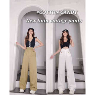 #COTTON CANDY 🍭กางเกงขายาวลินินใหม่ New linin vintage pants