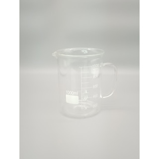 Glass beaker with handle บีกเกอร์แก้วมีหูจับ ขนาด 500 1000ml