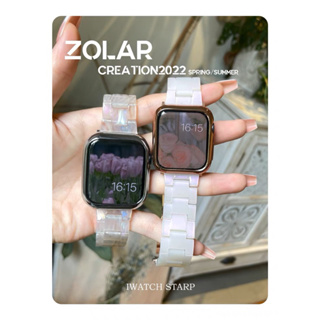 สาย 🍎 Watch แบรนด์ Zolar shell&amp;hologram 🐚🪅แท้💯 | Zolar 🍎 watch band⌚️