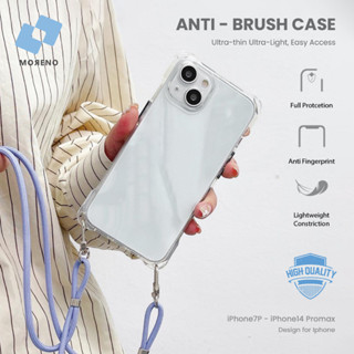 เคสไอโฟน 7-14 Anti Brush Case เคสมือถือ กันรอยนิ้วมือ เคสป้องกันรอบกล้อง กันกระแทก มีที่ใส่สายห้อยมือถือ