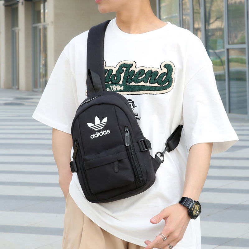 Adidasคุณภาพสูงกระเป๋าสะพาย กระเป๋ากีฬาลำลองผู้ชายและผู้หญิงกระเป๋าคาดหน้าอก