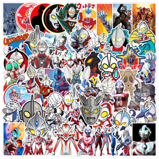 ✨พร้อมส่ง✨Japan Anime Ultraman อุลตร้าแมน  อนิเมะ sticker สติกเกอร์กันน้ำรูปแบบที่แตกต่างกัน 50ชิ้น