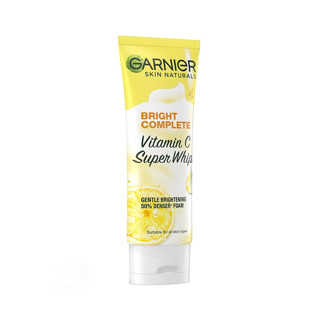 GARNIER BRIGHT COMPLETE VITAMIN C SUPER WHIP โฟมล้างหน้าแบบวิปโฟม มีส่วนผสมของยูซุเลมอน ผสานกับวิตามินซี สินค้าพร้อมส่ง