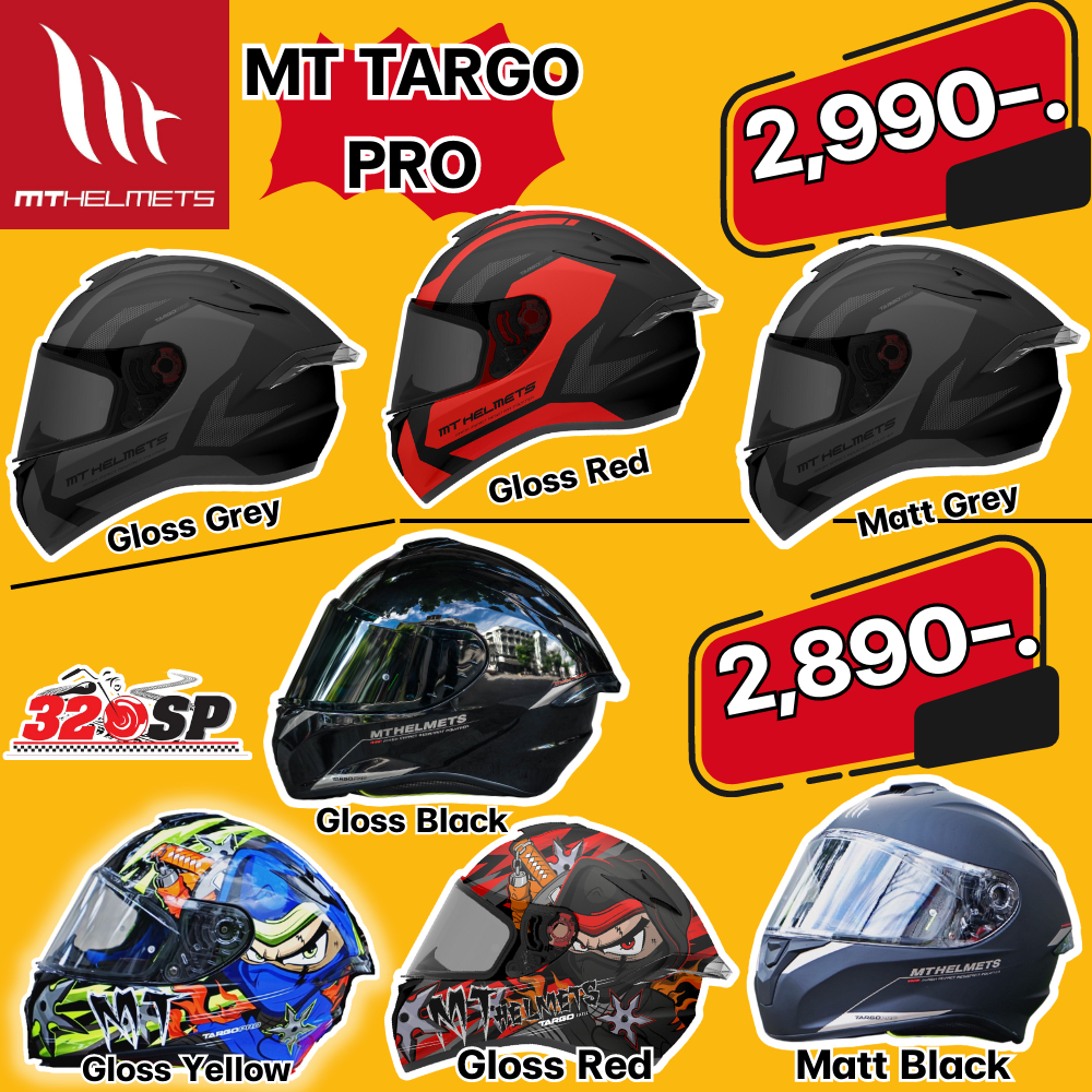 ราคาพิเศษ!! หมวกกันน็อคเต็มใบ MT TARGO PRO ของแท้ ส่งไว!!!มาใหม่ !!