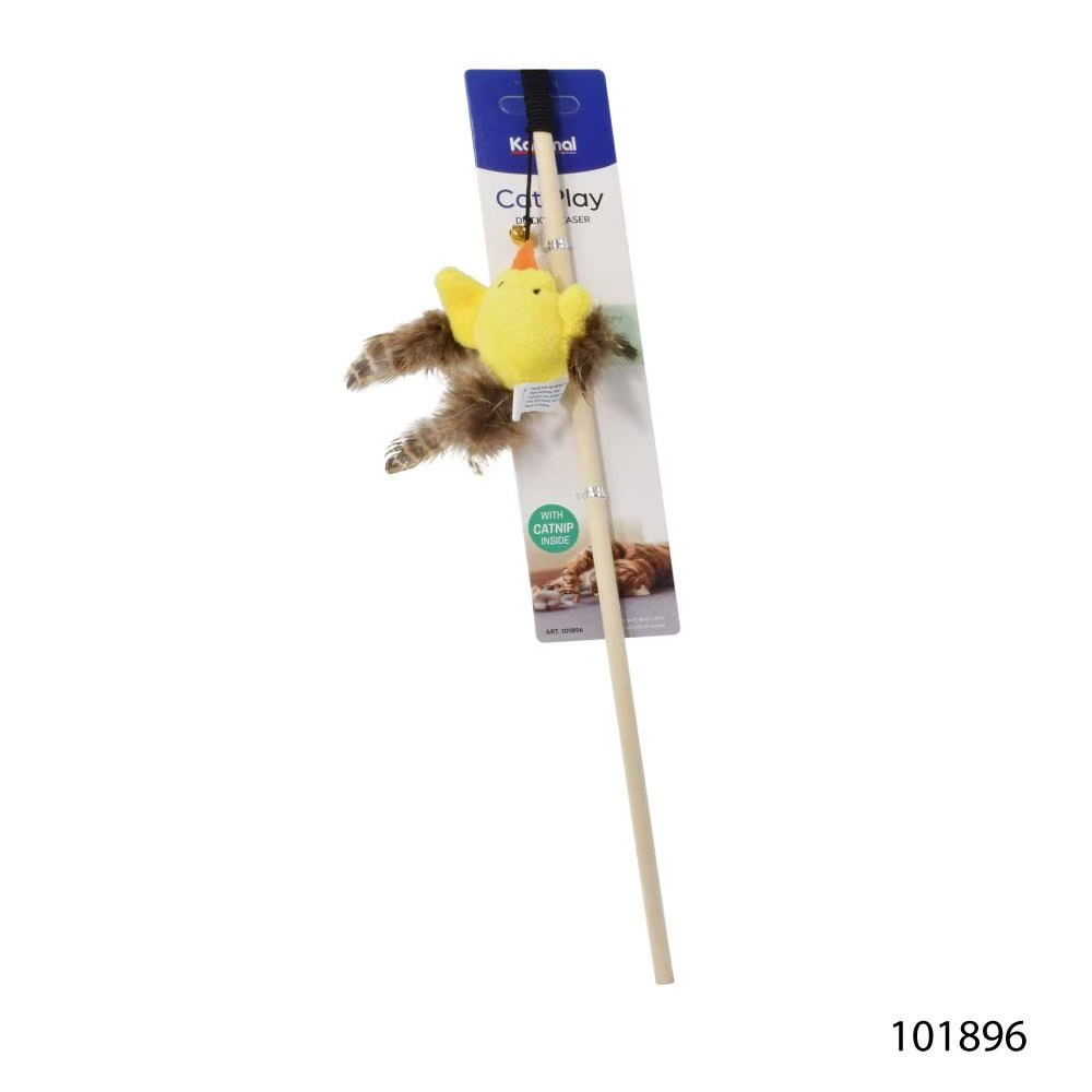 [101896] Kanimal Cat Teaser Toy ของเล่นแมว ไม้ล่อแมว รุ่นเป็ดเหลือง พันขนนก สำหรับแมวทุกสายพันธุ์ ขนาด 40×14 ซม. ราคา ถูกที่สุด ดีลบีเคเค แกลเลอรีภาพที่ 3