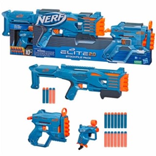 Nerf Elite 2.0 Stockpile Pack Blaster Gun, Tetrad QS-4, Quadfire QS-4, Ace SD-1 ปืนเนิร์ฟ เซ็ต3กระบอก