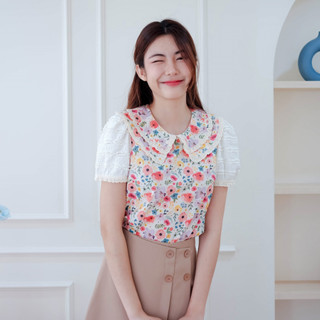 02-276 Blooming Flower Blouse - 5 ไซส์