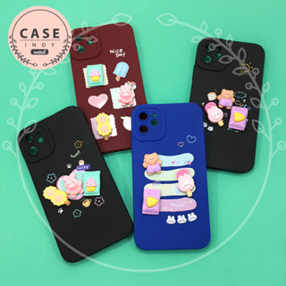 Samsung A03s A10 A10s A11 A12 A14 A23 A52 A53 เคสมือถือนิ่ม TPU กันเลนส์กล้องนูนลายการ์ตูนติดอะไหล่นูน