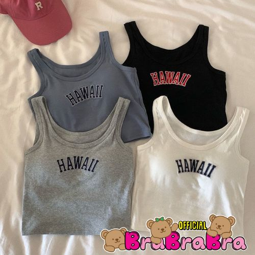 [ส่งจากไทย] 𝑩𝒓𝒂𝑩𝒓𝒂𝑩𝒓𝒂 #bra-219 เสื้อกล้าม เสื้อ สายเดี่ยว มีฟองน้ำ HAWAII