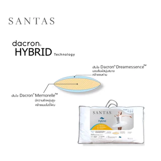 SANTAS หมอนหนุน รุ่น DACRON® HYBRID MEDIUM SUPPORT