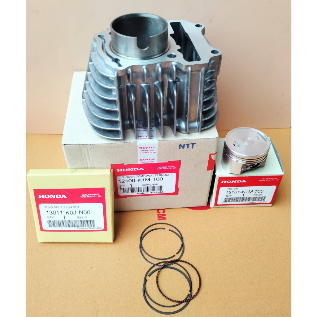 เสื้อสูบพร้อมลูกแหวนแท้-honda-wave 110 iปื-2021-2023-รหัส12100-K1M-T00-