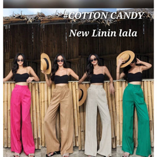 #COTTON CANDY 🍭กางเกงขายาวลินินญี่ปุ่น รุ่นกระดุมหน้า New Linin lala