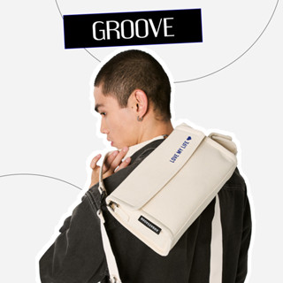 ABDSTORE | NEW GROOVE  BAG กระเป๋าผ้าแคนวาส พร้อมกระเป๋าใบเล็ก Mini GROOVE สกรีนชื่อได้ 10 ตัวอักษร by Ambassador 7001