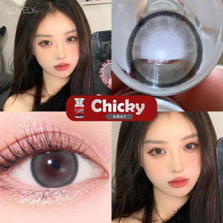 Chicky Gray,Brown คอนเเทคเลนส์ บิ๊กอาย สีเทา ขนาดตาโต Bigeye ✨คอนเเทคเลนส์กรองเเสง✨