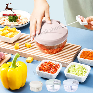 เครื่องบดกระเทียม ความจุ170/500ML ที่ปั่นอาหารแบบดึง 4สี สำหรับห้องครัว