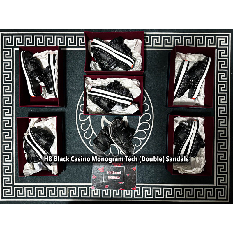 รองเท้า Hold’em H8 black casino tech sandals