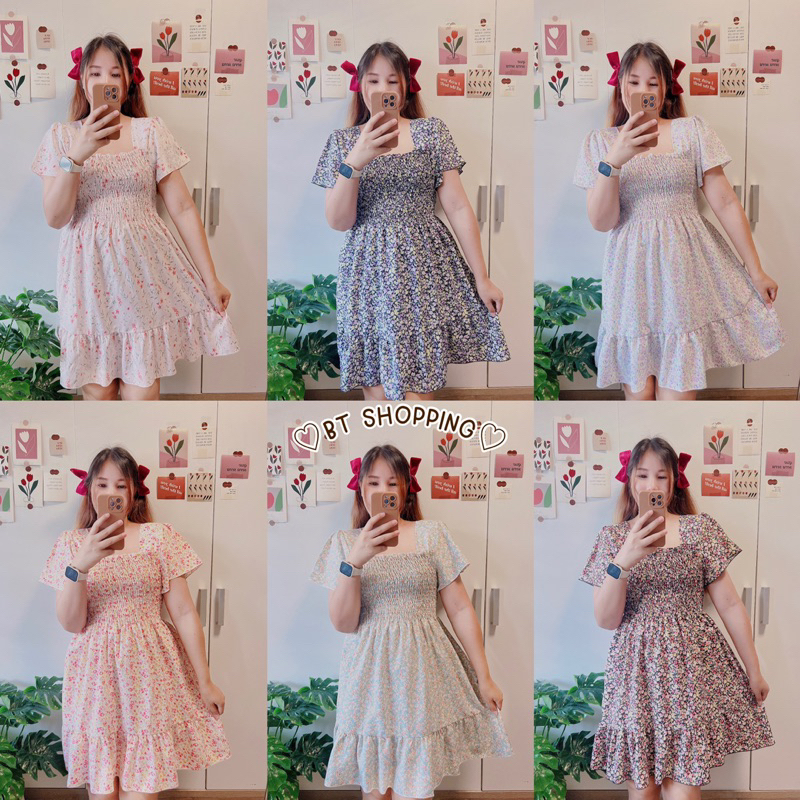 ลายใหม่เข้าเพิ่ม พร้อมส่ง งานเดรสสั้นลายดอกเข้าใหม่สุด อก48นิ้วใส่ได้ งานสวยๆใส่สบายค่ะ