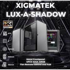 LUX A Shadow • Metal Frontpanel &amp; Left Tempered Glass • 4PCS X24A Fan &amp; Galaxy II Fan Control Kit • ATX, M-ATX, Mini-ITX