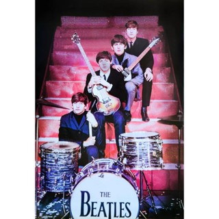 โปสเตอร์ The Beatles เดอะ บีเทิลส์ วง ดนตรี ร็อกแอนด์โรล รูป ภาพ ติดผนัง สวยๆ poster 34.5x23.5นิ้ว(88 60 ซม.โดยประมาณ)