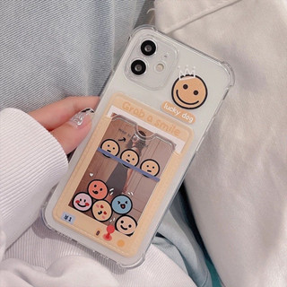 (พร้อมส่งจากไทย) เคสนิ่ม แบบใส ลายการ์ตูนน่ารัก พร้อมช่องใส่บัตร ใส่รูป สําหรับ Iphone 11