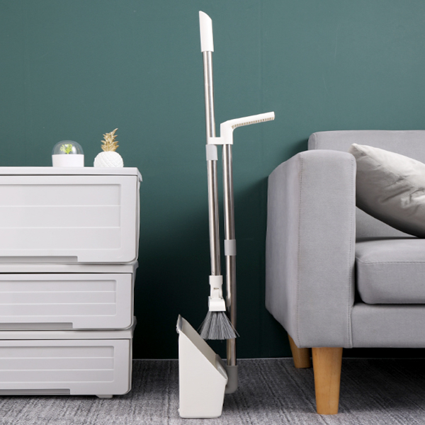 Yifeng Fur ชุดไม้กวาด หมุนได้ มีแปรงในตัวพร้อมที่ตักขยะ YF-1157