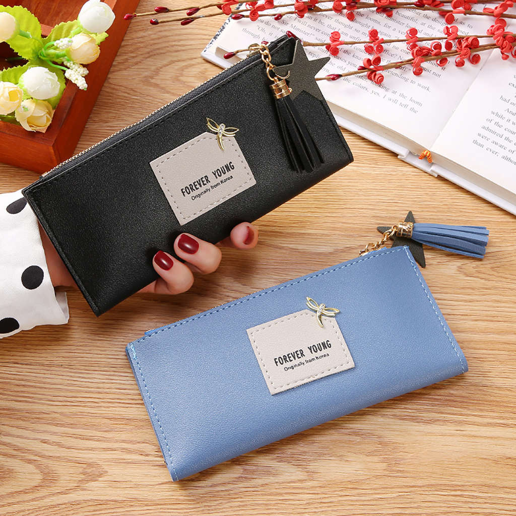 กระเป๋าสตางค์ forever young กระเป๋าสตางค์ใบยาว 3 พับ - รูปที่ 2