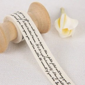 ป้ายผ้า เทปผ้า Cotton พิมพ์ลาย handmade no.1 label หน้ากว้าง 1.5 cm. ราคา/หลา