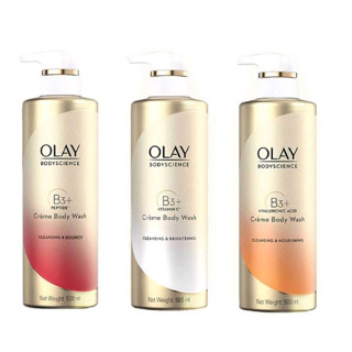 [หลายสูตร] ครีมอาบน้ำ โอเลย์ OLAY BodyScience B3+ 500ml Hyaluronic acid/ peptide/ Niacinamide + Vitamin C