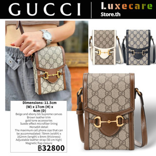 1 กุชชี่👜Gucci Horsebit 1955 Women/Shoulder Bag สุภาพสตรี/กระเป๋าสะพายไหล่/กระเป๋าสะพายข้าง/กระเป๋าโทรศัพท์มือถือ