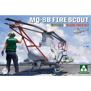 พลาสติก โมเดล ประกอบ TAKOM สเกล 1/35 MQ-8B FIRE SCOUT w/MISSILE &amp;BLADE FOLD KIT (2169)