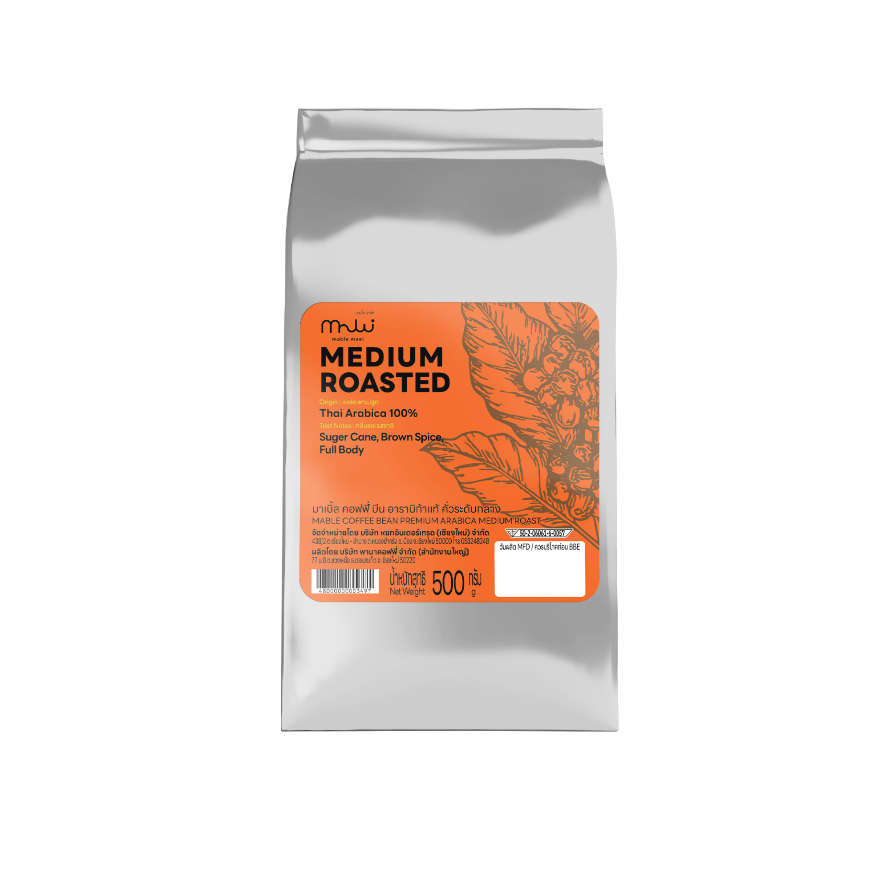 กาแฟอาราบิก้า คั่วระดับกลาง Mable Coffee Bean ขนาด 500g. หยกออนไลน์