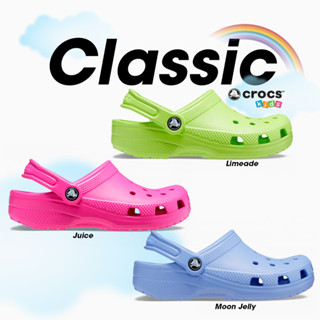 Crocs Collection รองเท้าแตะ รองเท้ารัดส้น สำหรับเด็ก Classic Clog 206990-5Q6 / 206991-5Q6 / 206991-6UB / 206990-3UH (1390)