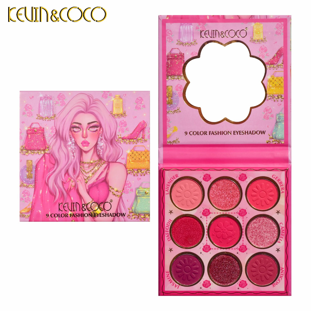 FDA”ใบรับรอง ถูก/แท้/KEVIN&COCO Eyeshadow Palette พาเลท อายแชโดว์ ทาตา แต่งตา ชิมเมอร์ กลิตเตอร์ ตาว