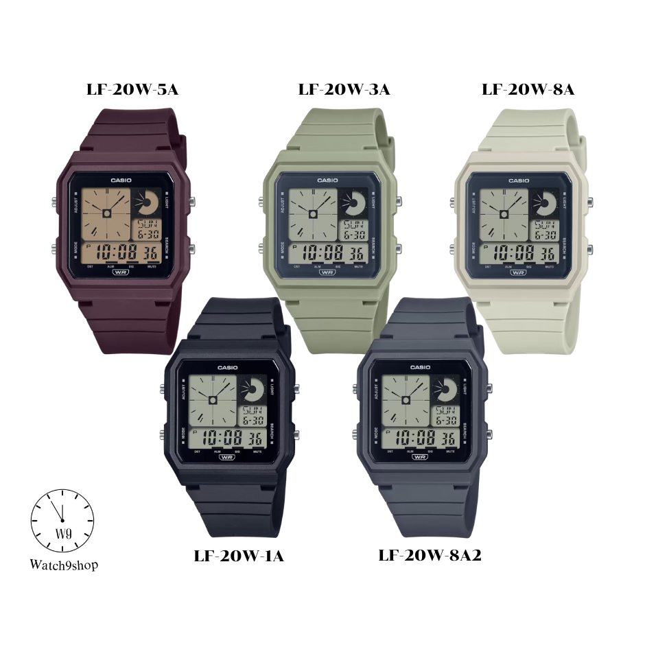 1190 บาท นาฬิกา CASIO ของแท้ รุ่นใหม่ล่าสุด รุ่น LF-20W นาฬิกาข้อมือผู้ชายและผู้หญิง ของแท้รับประกัน 1 ปี Watches