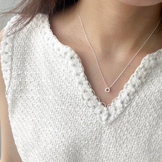 vela.cheeva : *silver925 / heart necklace สร้อยคอเงินแท้ จี้หัวใจ เลือกสร้อยเองได้