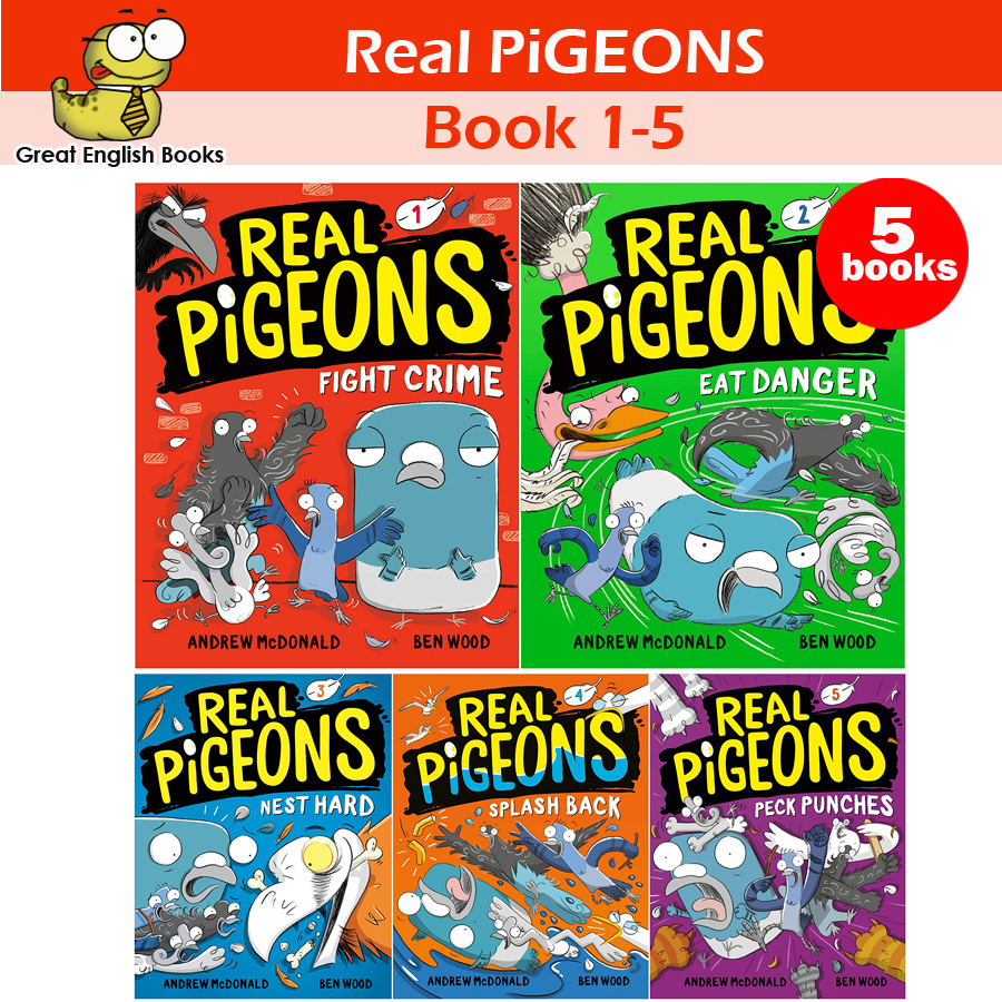 (ใช้โค้ดรับcoinคืน10%ได้) พร้อมส่ง NEW! Real Pigeons Series 5 Books Paperback หนังสือภาษาอังกฤษ by GreatEnglishBooks