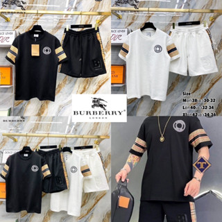 ชุดเซท Burberry 🏷️ เสื้อยืด + กางเกงขาสั้น 🩳 Hiend 1:1 Cotton 💯