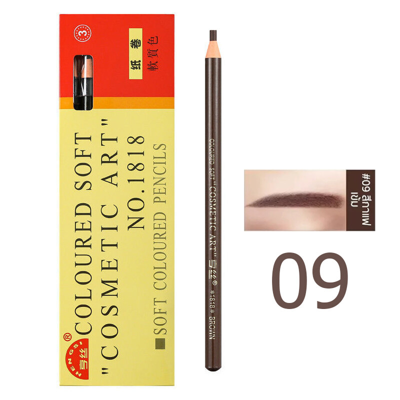 ดินสอเขียนคิ้ว 1 กล่อง มี 12 ด้าม - Colored Soft Cosmetic Art Eyebrow Pencil พร้อมส่ง 3 สี - รูปที่ 2