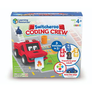 Learning Resources, Switcheroo Coding Crew ของเล่น STEM ชุดออกแบบโค้ดดิ้ง วางแผนกู้ภัย ของเล่นเด็ก 4 ปีขึ้นไป